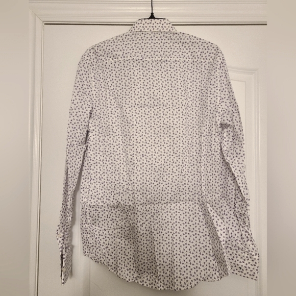 English Laundry Men's White and Purple Patterned Shirt Size Medium - Picture 7 of 7